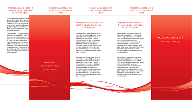 personnaliser modele de depliant 4 volets  8 pages  rouge couleur couleurs MIDCH70530