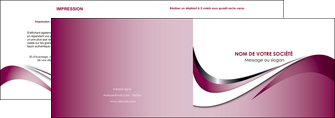maquette en ligne a personnaliser depliant 2 volets  4 pages  web design rose fushia couleur MLGI70776
