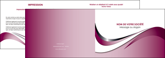 creer modele en ligne depliant 2 volets  4 pages  web design rose fushia couleur MLGI70778