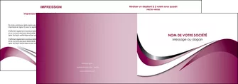 creer modele en ligne depliant 2 volets  4 pages  web design rose fushia couleur MIFBE70778