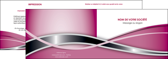 modele en ligne depliant 2 volets  4 pages  web design rose rose fushia abstrait MLGI70880