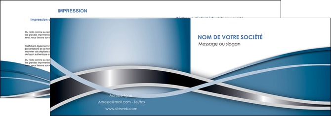 imprimerie depliant 2 volets  4 pages  web design bleu fond bleu pastel MLGI70934