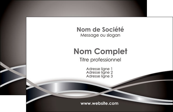 personnaliser maquette carte de visite web design noir fond gris simple MIFBE70968