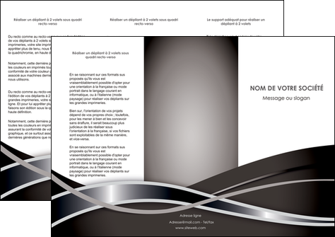 maquette en ligne a personnaliser depliant 3 volets  6 pages  web design noir fond gris simple MIS70994