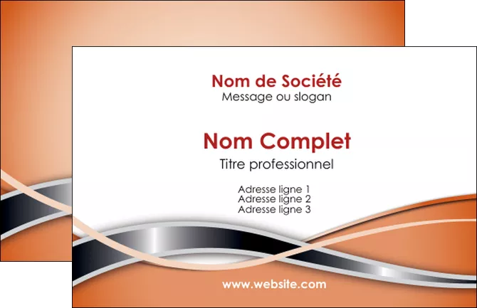 exemple carte de visite web design orange fond orange gris MLGI71020