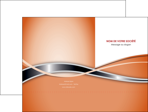 imprimer pochette a rabat web design orange fond orange gris MIFCH71034