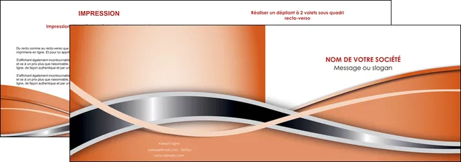 personnaliser modele de depliant 2 volets  4 pages  web design orange fond orange gris MIFBE71038