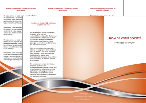 faire depliant 3 volets  6 pages  web design orange fond orange gris MID71046