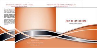 imprimer depliant 2 volets  4 pages  web design orange fond orange gris MIS71050