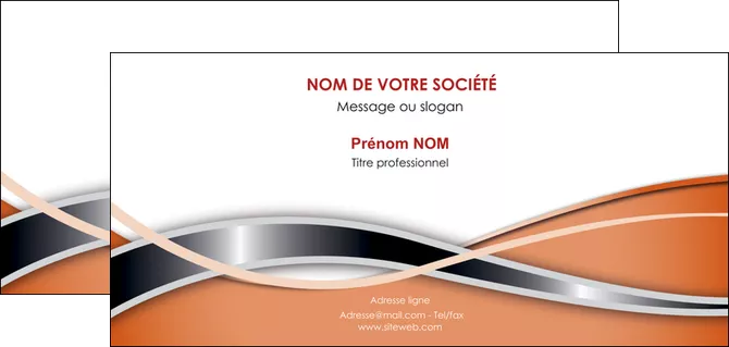 realiser carte de correspondance web design orange fond orange gris MLGI71058