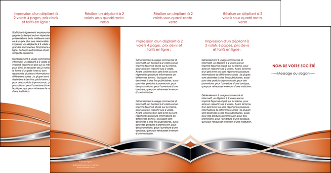 creation graphique en ligne depliant 4 volets  8 pages  web design orange fond orange gris MIFCH71068