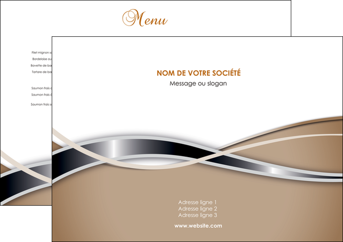 imprimerie set de table web design marron fond marron gris MLGI71134