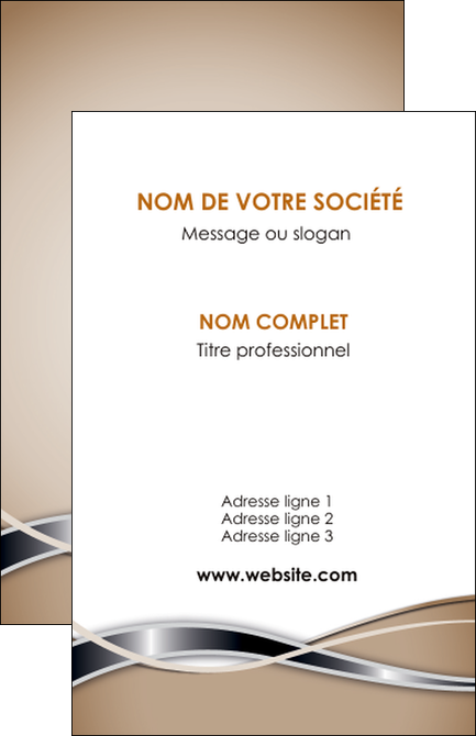 personnaliser modele de carte de visite web design marron fond marron gris MLGI71144