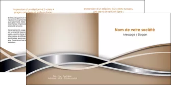 personnaliser modele de depliant 2 volets  4 pages  web design marron fond marron gris MLGI71164