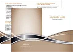 cree depliant 2 volets  4 pages  web design marron fond marron gris MLGI71174