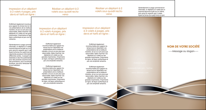 faire depliant 4 volets  8 pages  web design marron fond marron gris MLGI71180