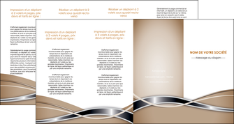 faire depliant 4 volets  8 pages  web design marron fond marron gris MLGI71180