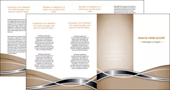 faire depliant 4 volets  8 pages  web design marron fond marron gris MLGI71180