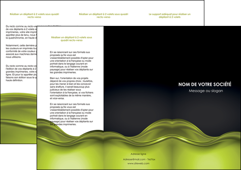 imprimer depliant 3 volets  6 pages  espaces verts vert vert pastel fond vert pastel MIFCH71440