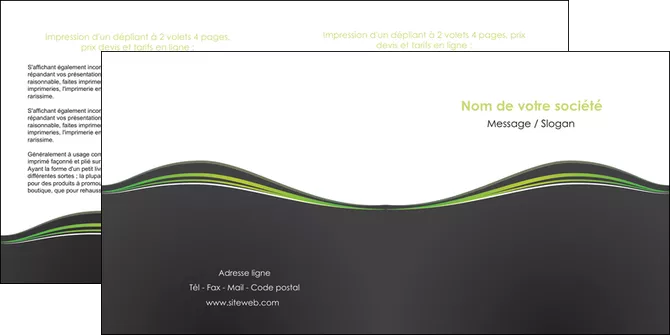 realiser depliant 2 volets  4 pages  web design gris gris metallise fond gris metallise MLIGLU71496