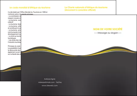 modele en ligne depliant 2 volets  4 pages  web design gris gris fonce mat MID71558