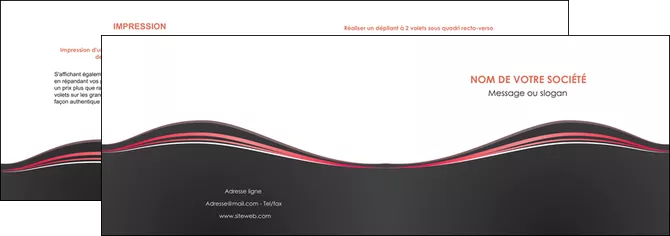 imprimer depliant 2 volets  4 pages  web design gris gris fonce mat MIFBE71586