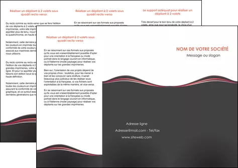 faire depliant 3 volets  6 pages  web design gris gris fonce mat MLGI71596