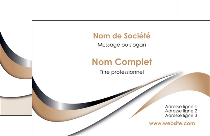 faire modele a imprimer carte de visite web design marron fond marron noir MLGI71998