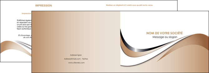 modele en ligne depliant 2 volets  4 pages  web design marron fond marron noir MLGI72014