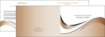 creer modele en ligne depliant 2 volets  4 pages  web design marron fond marron noir MLGI72016