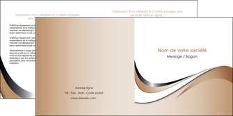 realiser depliant 2 volets  4 pages  web design marron fond marron noir MLGI72028
