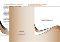 imprimerie depliant 2 volets  4 pages  web design marron fond marron noir MLGI72038