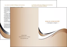 imprimerie depliant 2 volets  4 pages  web design marron fond marron noir MLGI72038