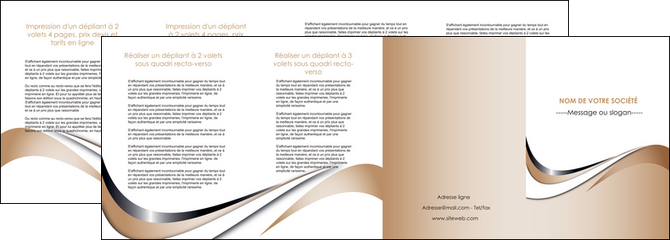 faire modele a imprimer depliant 4 volets  8 pages  web design marron fond marron noir MLGI72042
