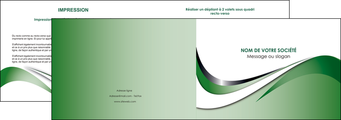 modele en ligne depliant 2 volets  4 pages  web design fond vert abstrait abstraction MLIP72172