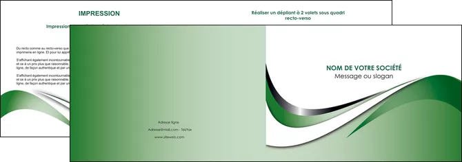 modele en ligne depliant 2 volets  4 pages  web design fond vert abstrait abstraction MLGI72172