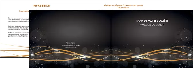 impression depliant 2 volets  4 pages  abstrait abstraction design MIFCH72224