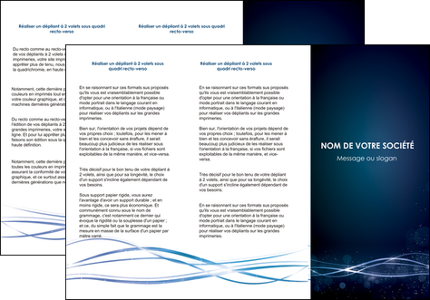 imprimer depliant 3 volets  6 pages  fond  bleu couleurs froides structure en bleu MIDBE72358