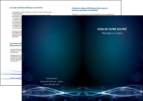 personnaliser modele de depliant 2 volets  4 pages  fond  bleu couleurs froides structure en bleu MLGI72372
