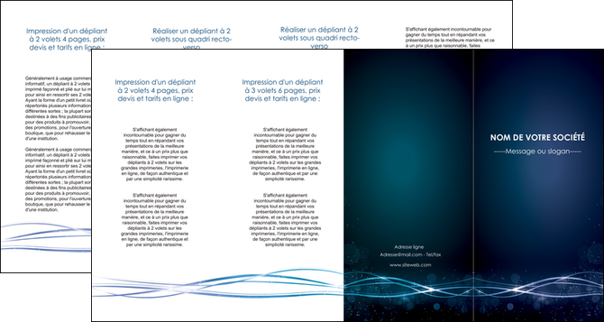 personnaliser modele de depliant 4 volets  8 pages  fond  bleu couleurs froides structure en bleu MMIF72378