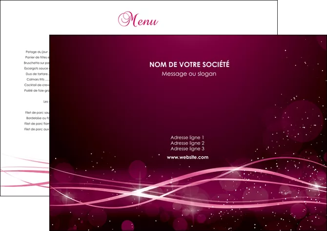 modele set de table rose rose fushia couleur MLIGLU72436