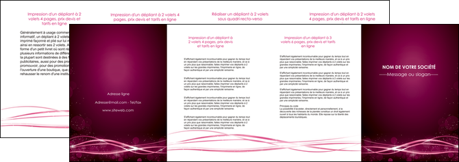 exemple depliant 4 volets  8 pages  rose rose fushia couleur MLIGBE72478