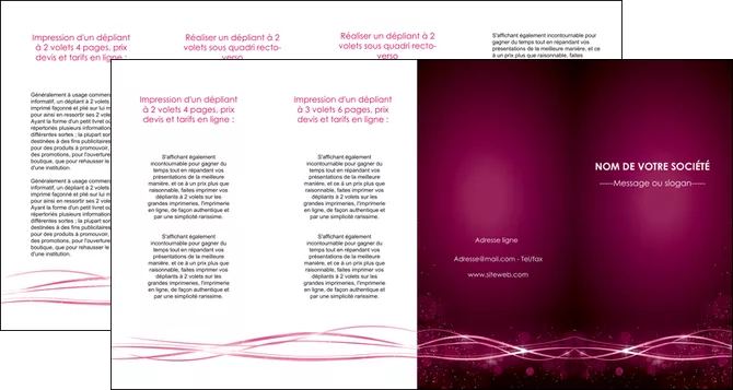 creer modele en ligne depliant 4 volets  8 pages  rose rose fushia couleur MIFCH72482