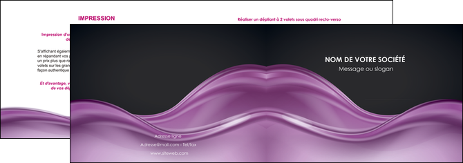 maquette en ligne a personnaliser depliant 2 volets  4 pages  web design violet fond violet couleur MLGI72518