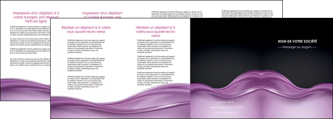 imprimer depliant 4 volets  8 pages  web design violet fond violet couleur MLGI72546