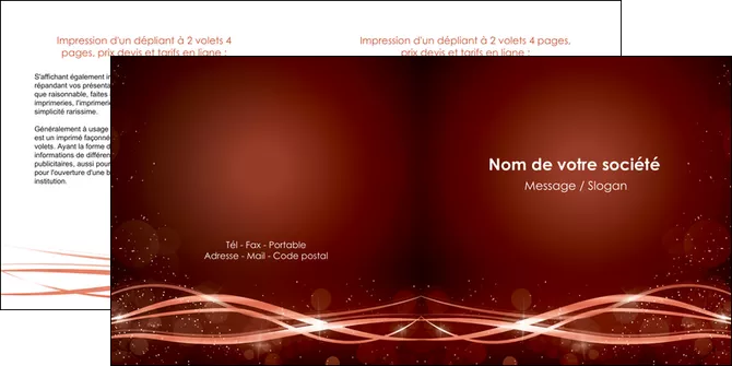 modele depliant 2 volets  4 pages  rouge couleur couleurs MLGI72756