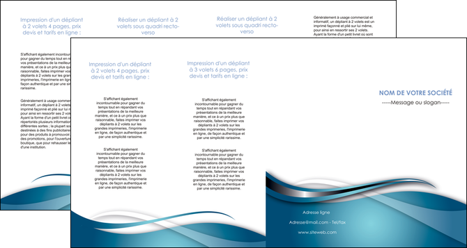 faire modele a imprimer depliant 4 volets  8 pages  web design bleu fond bleu couleurs froides MLGI72824