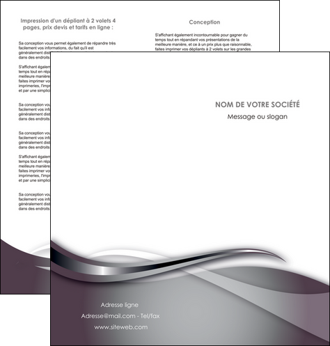 modele depliant 2 volets  4 pages  web design gris fond gris noir MLGI72980