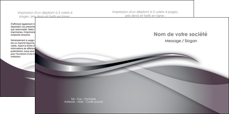 modele depliant 2 volets  4 pages  web design gris fond gris noir MIFBE72982