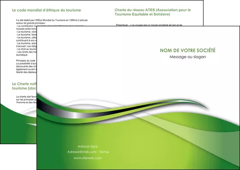 creer modele en ligne depliant 2 volets  4 pages  web design vert fond vert verte MLGI73062